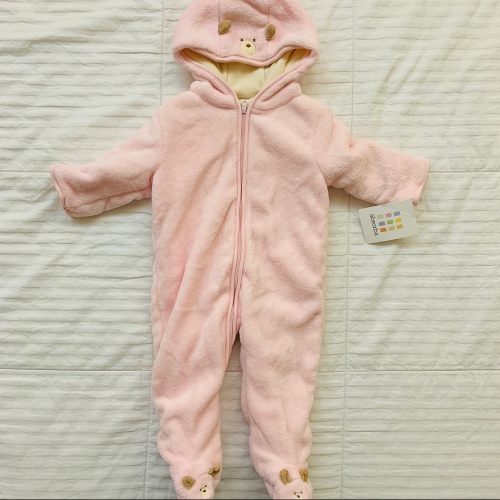 NWT Pink Teddy Winter Suit